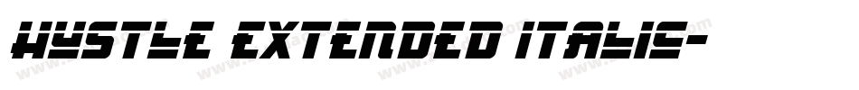 Hustle Extended Italic字体转换
